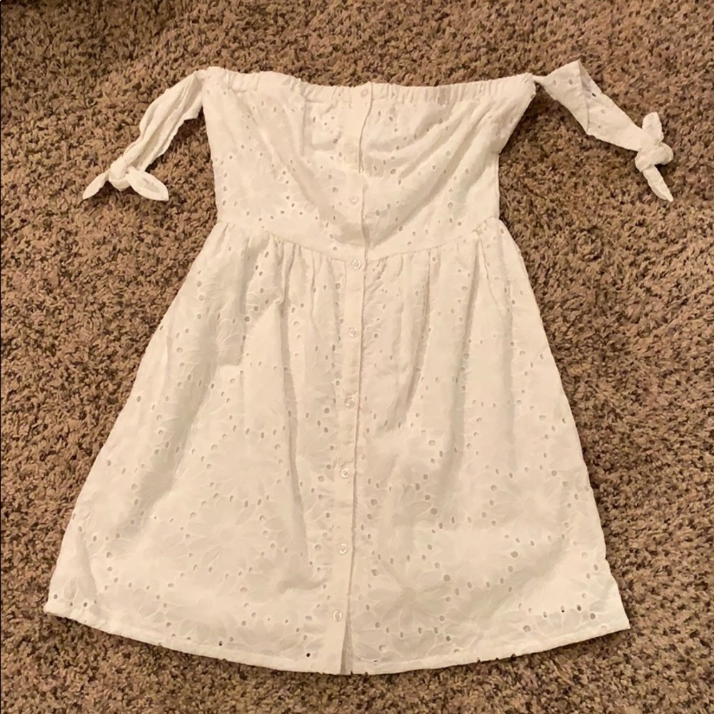 White eyelet dress